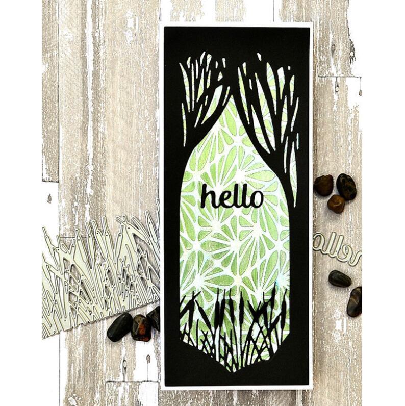 Rectangle Frame Trees Metal Cutting Dies Scrapbooking Embossing Stencils Crafts