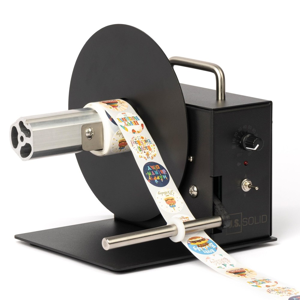 U.S. Solid Automatic Label Rewinder 4.1 in Width 7 in Roll Diameter