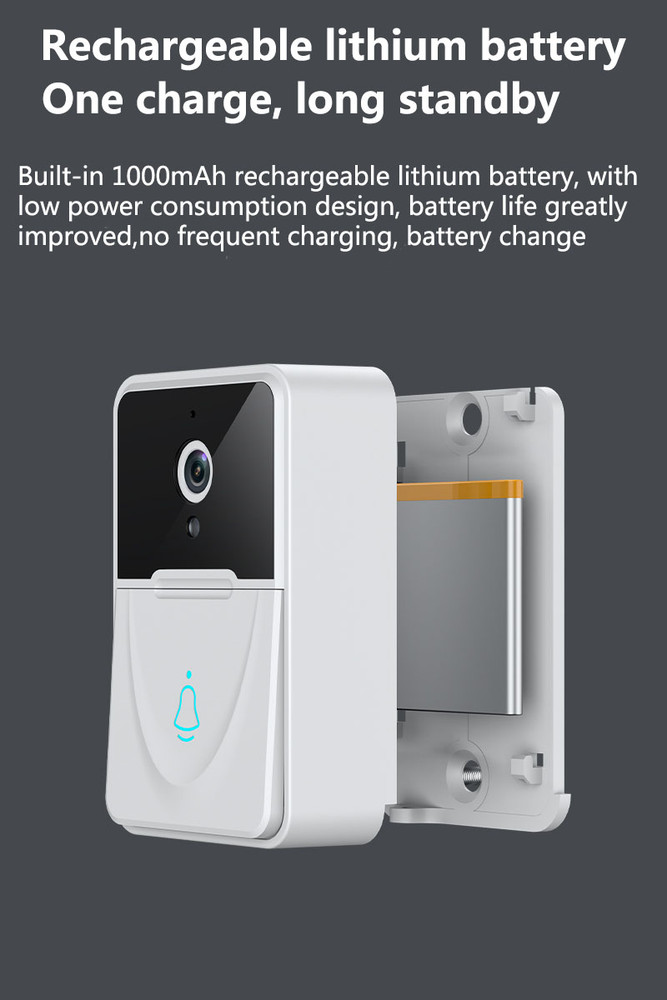 Wireless Smart WiFi Video Doorbell Camera Intercom Ring Bell with Chime Security