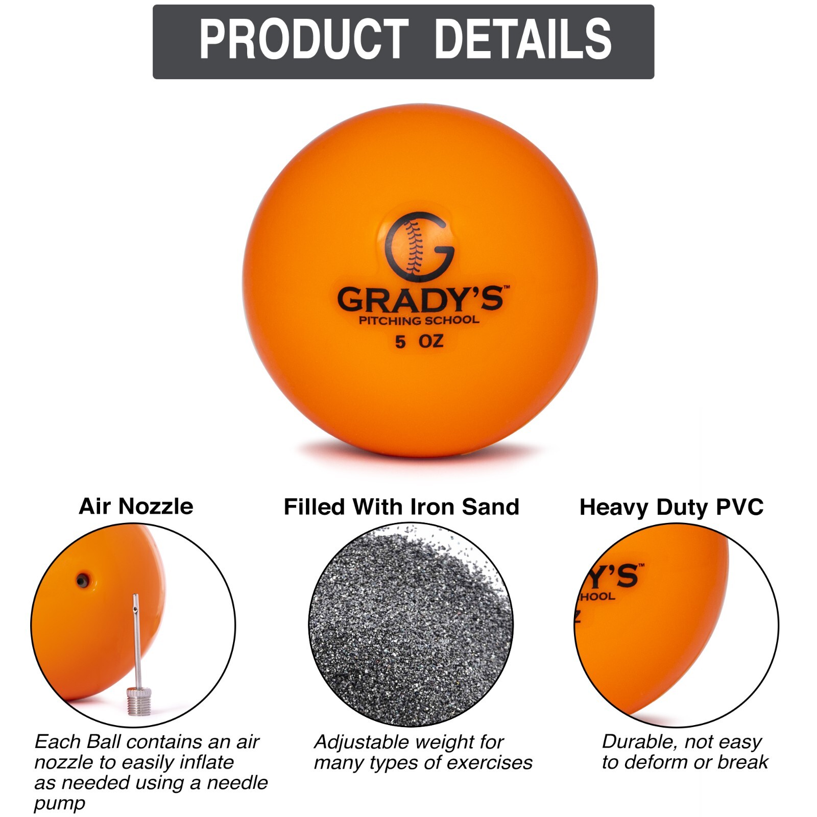 Plyo Soft Shell Weighted Ball Set 32, 21, 14, 7, 5, and 3.5oz-Pitching/Throwing