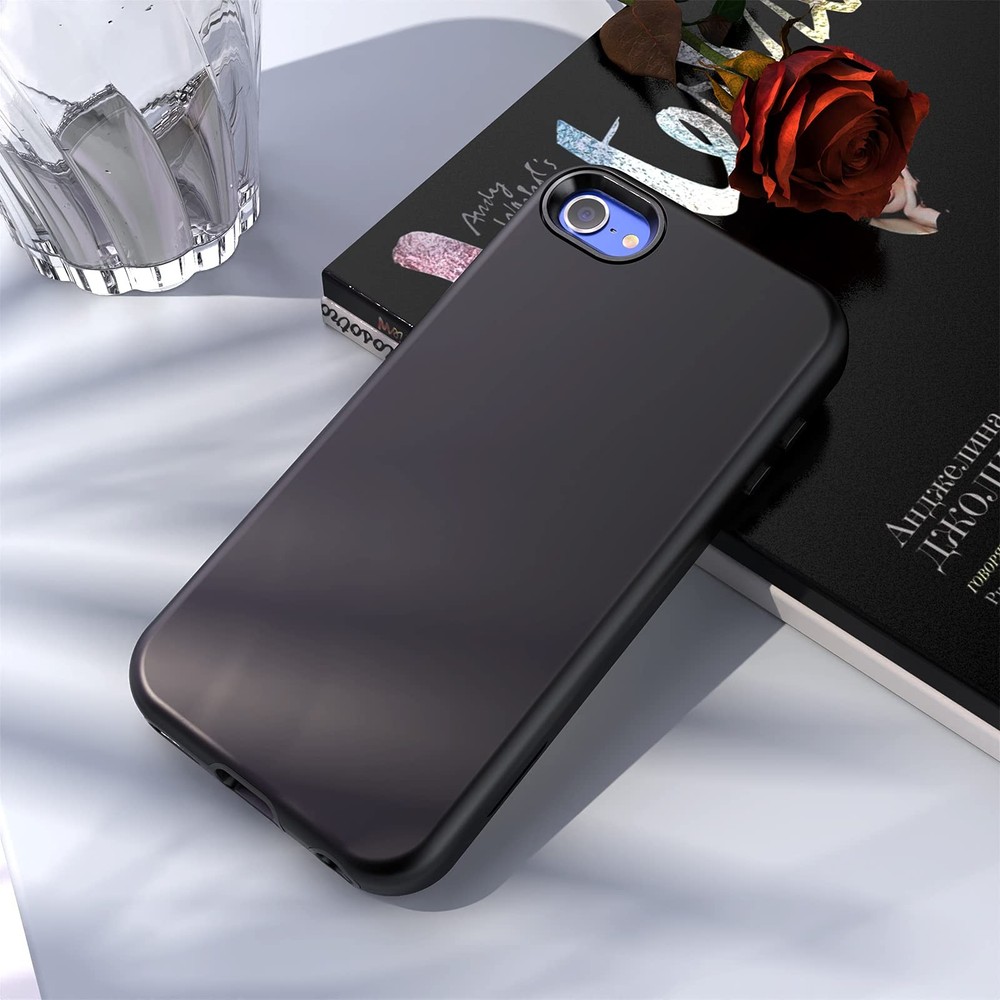 Yamink for iPod Touch 7 Case with Screen Protector,Lightweight Full Black