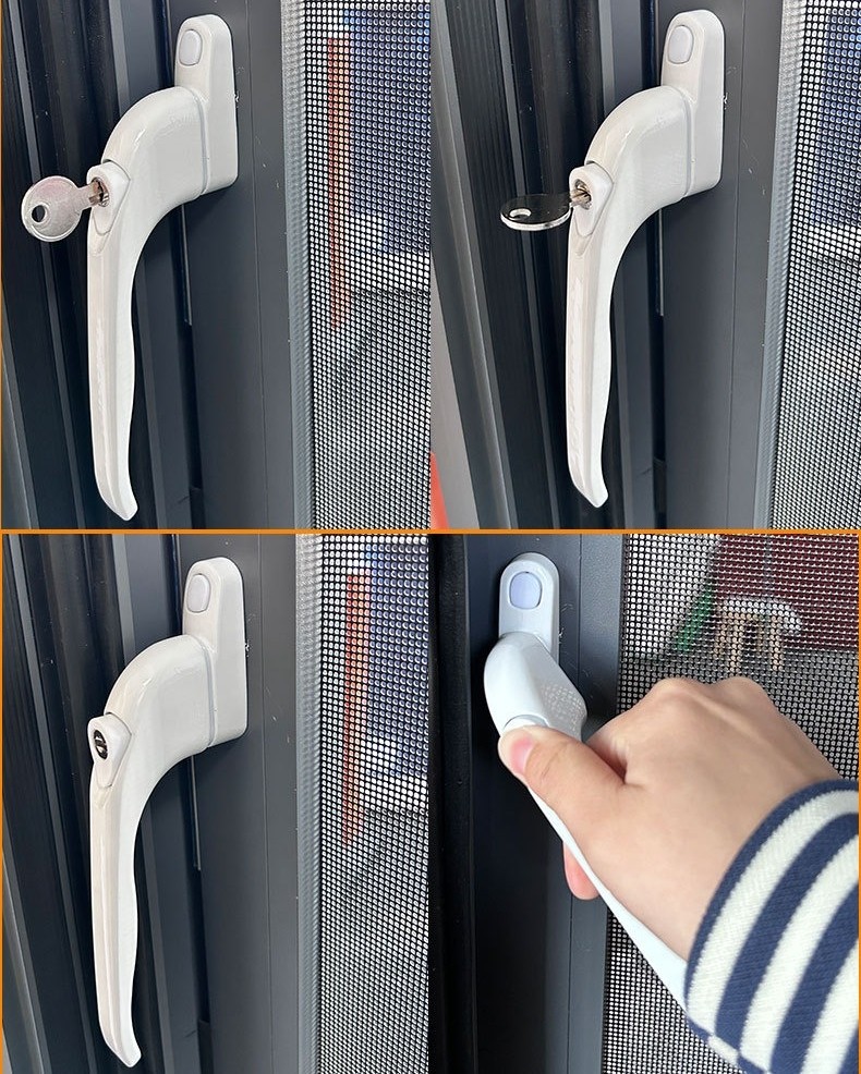 Universal Window Handle Multi-Spindle Inline PVC Outward-Opening Windows