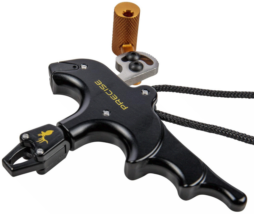 Precise 4-Finger Bow Release w/ Strap, 360° Rotating Caliper, Thumb Trigger