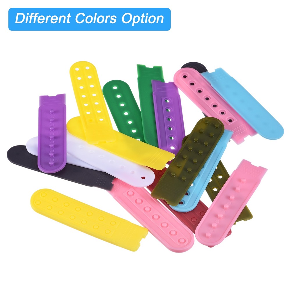 8 Pairs Snapback Strap Cover 7 Holes Plastic Hat Snap Buckle Red
