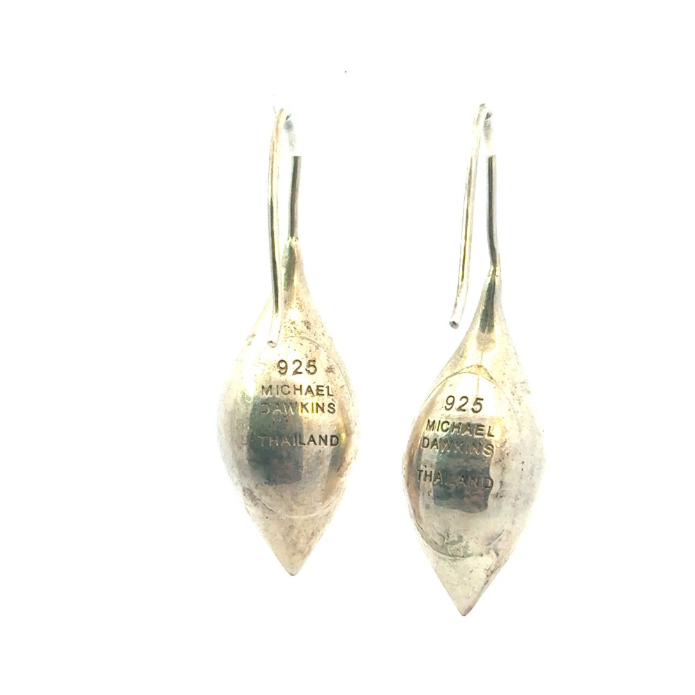 Michael Dawkins Silver drop earrings