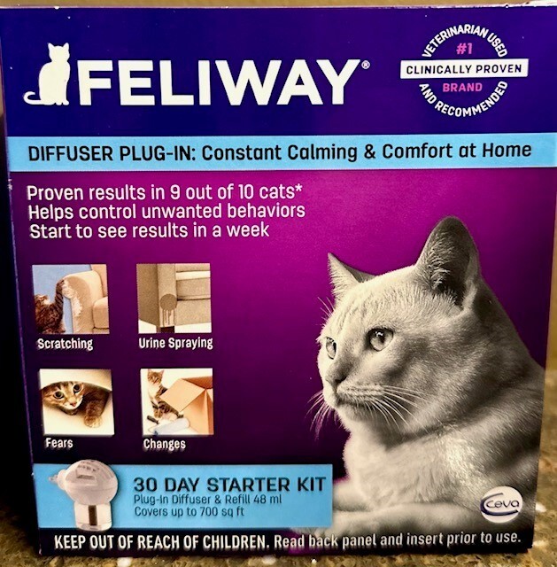 Feliway 30 Day Starter Kit | plug in Diffuser+Refill | for stress and spraying