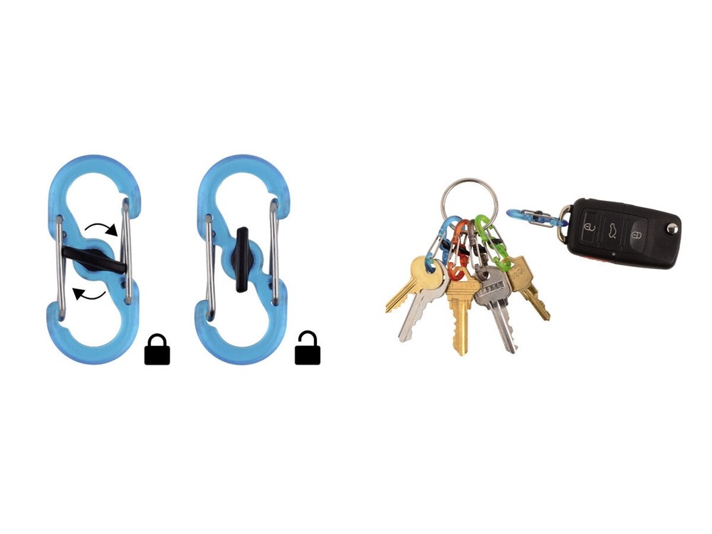Niteize KEYRING LOCKER S-BINER Plastic KRGP-11-R3