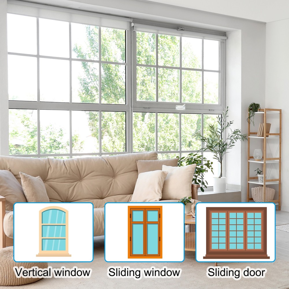 4pack Window Sash Locks Middle Hole Sliding Cam Sash Locks with Rectangle Keeper