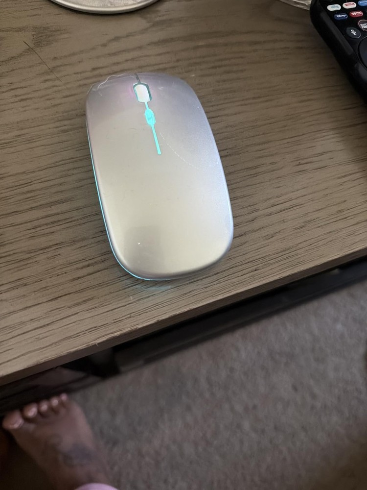 Rechargeable Wireless Bluetooth Mouse for MacBook Laptop PC Dual Mode Silver