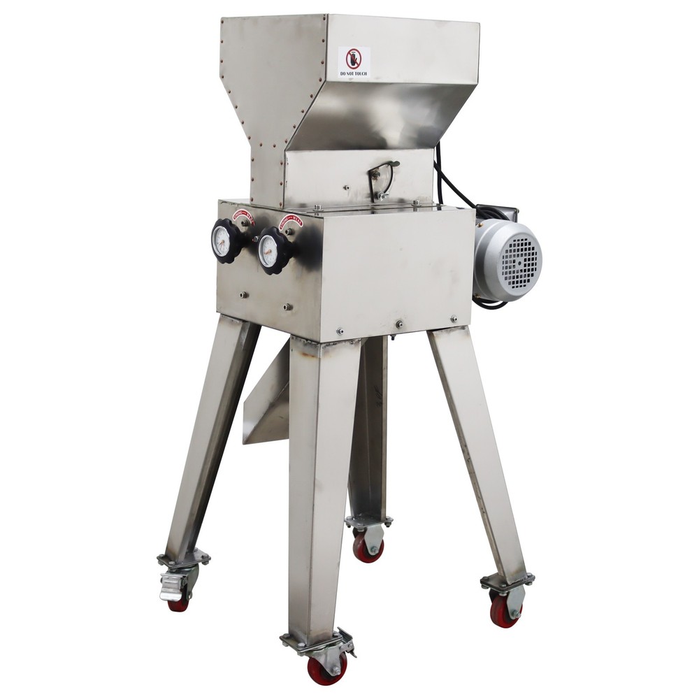 Stainless Steel Multi-functional Roller Crusher Malt Crushing Machine 110V 1HP