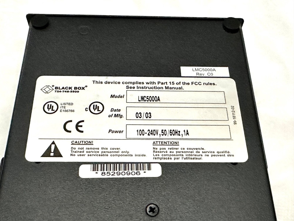 Black Box Table Top Media Converter LMC5000A