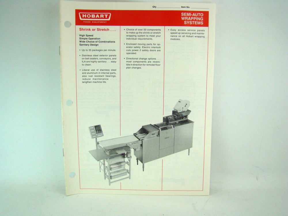 Hobart Semi-Auto Wrapping Systems Catalog & Accessories