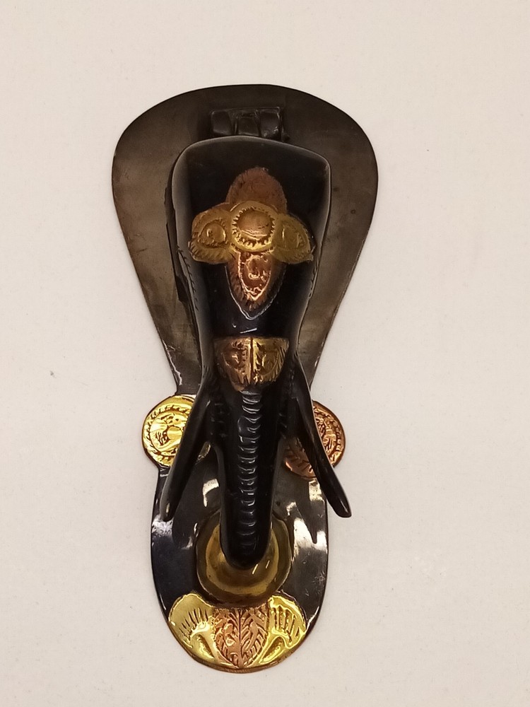 Brass Elephant Head Shape Door Knocker-damaged
