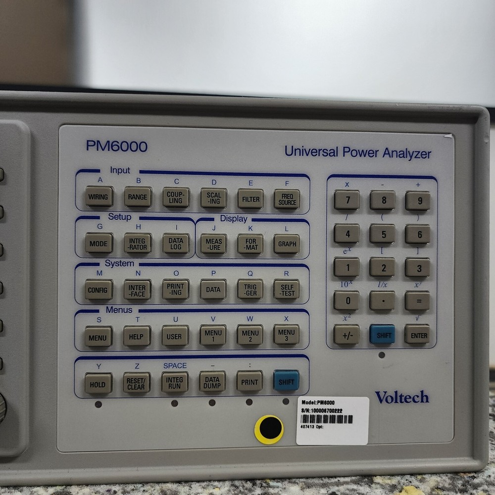 Voltech PM6000 Universal Power Analyzer Calibrated