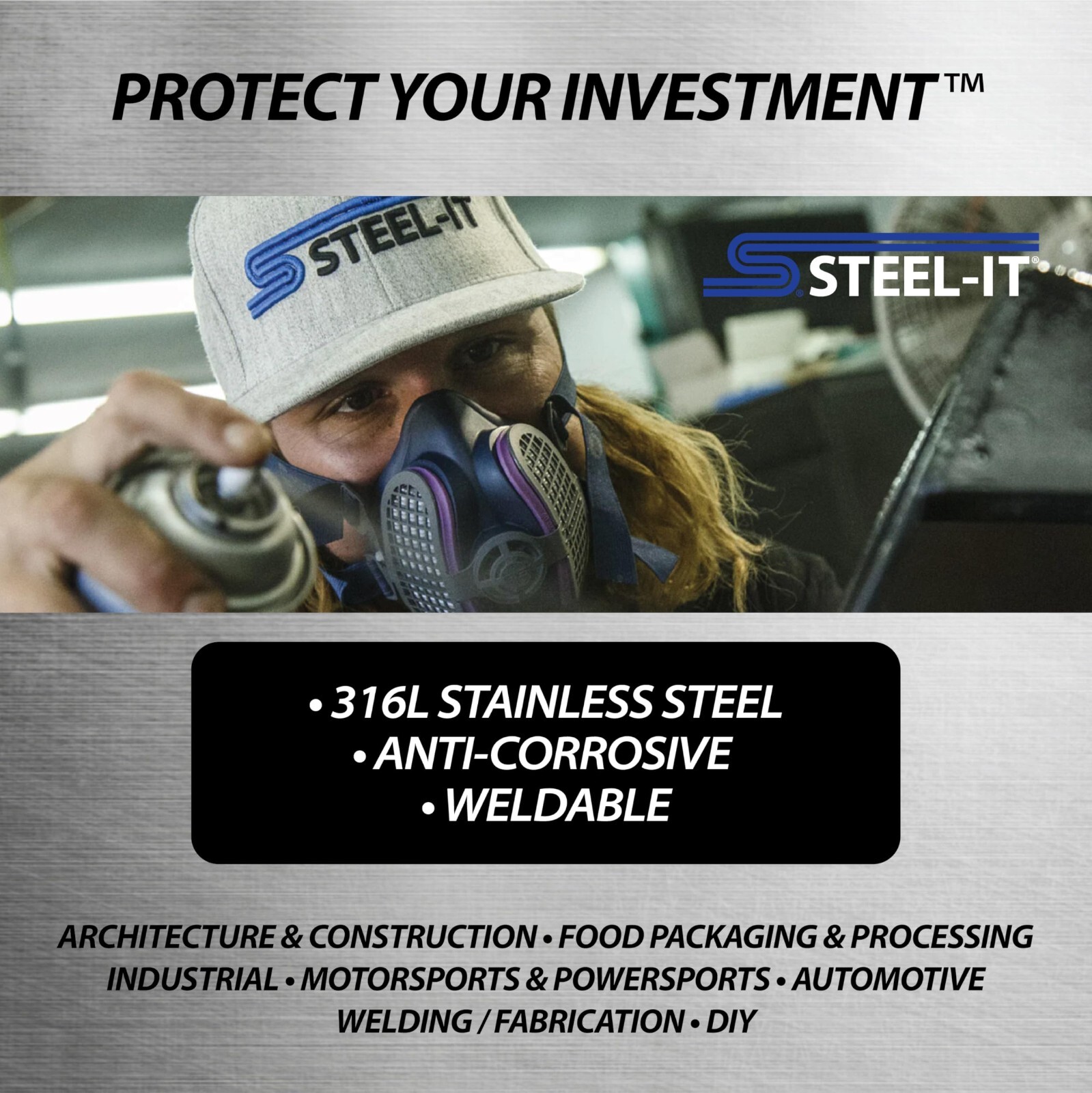 STEEL-IT Stainless Steel Paint Coating Aerosol 14oz (Specify Color + Quantity)
