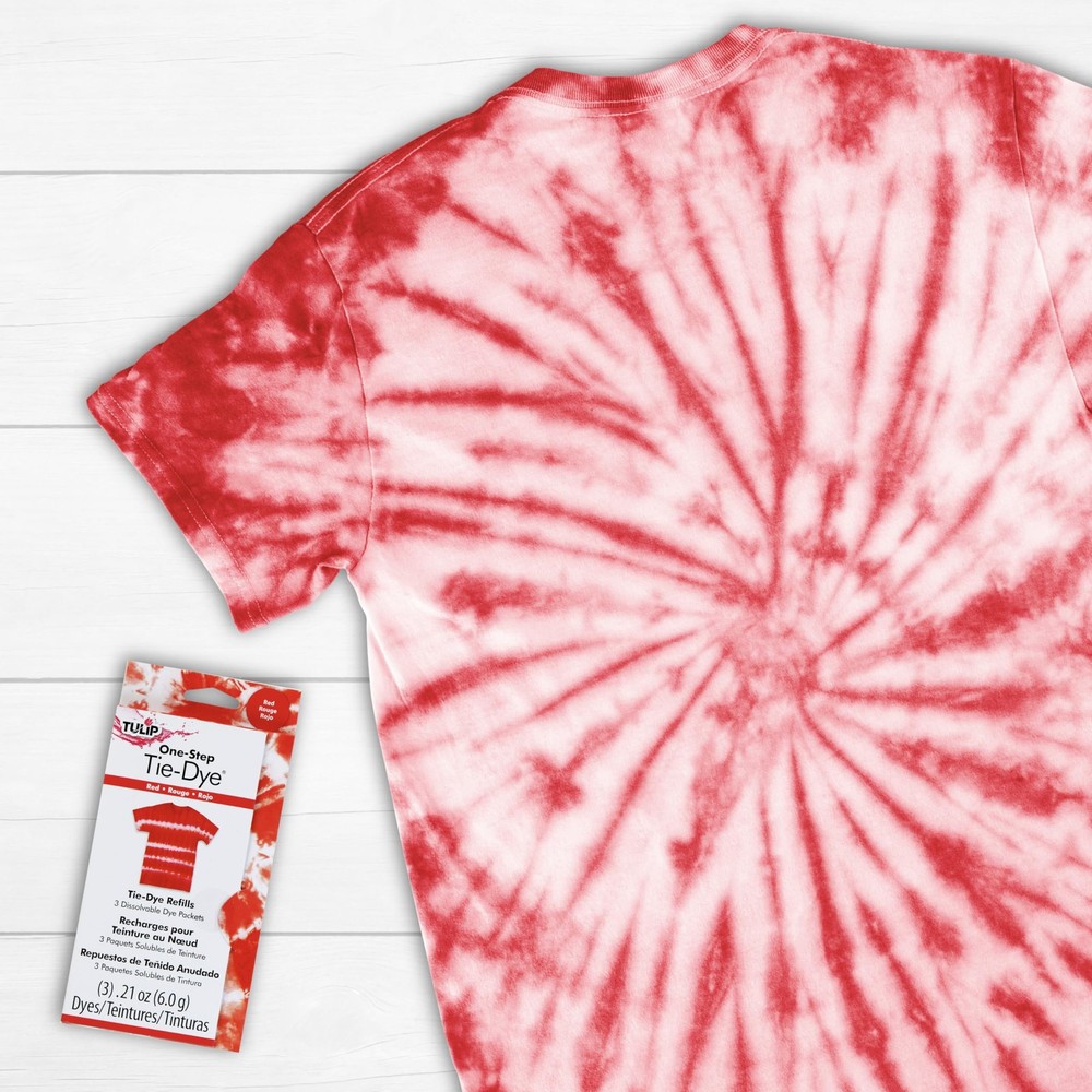 Tulip One Step Dye Refills Red Packets For Vibrant Fabric Dyeing 3 Pack