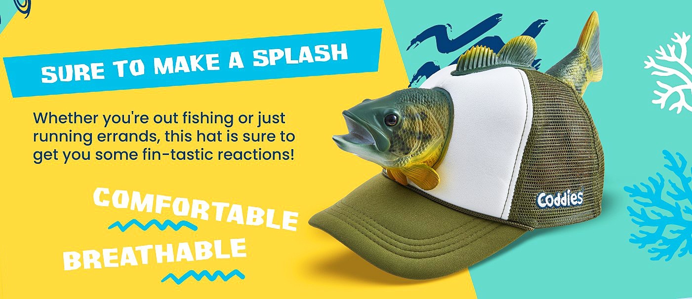 Funny Fish Hat 3D Bass Fishing Hat Perfect Gift Men Women Teen Children Costume