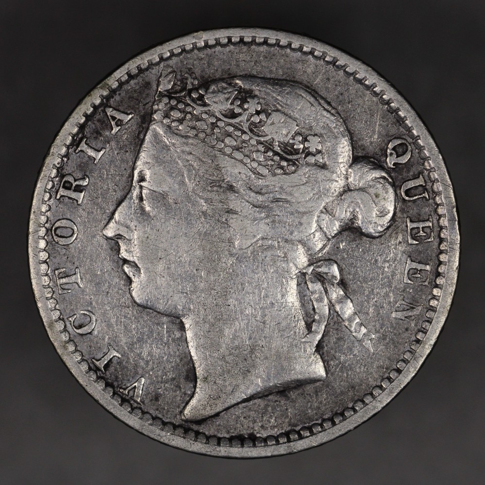 1893 Straits Settlements Silver 10 Cents