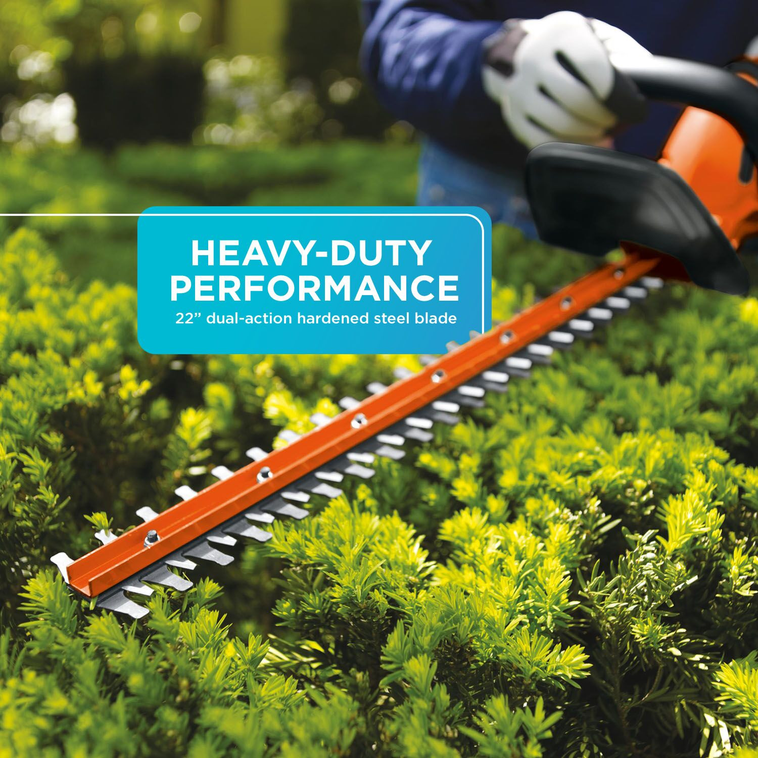 BLACK+DECKER 20V MAX* Cordless Hedge Trimmer, 22-Inch - LHT2220