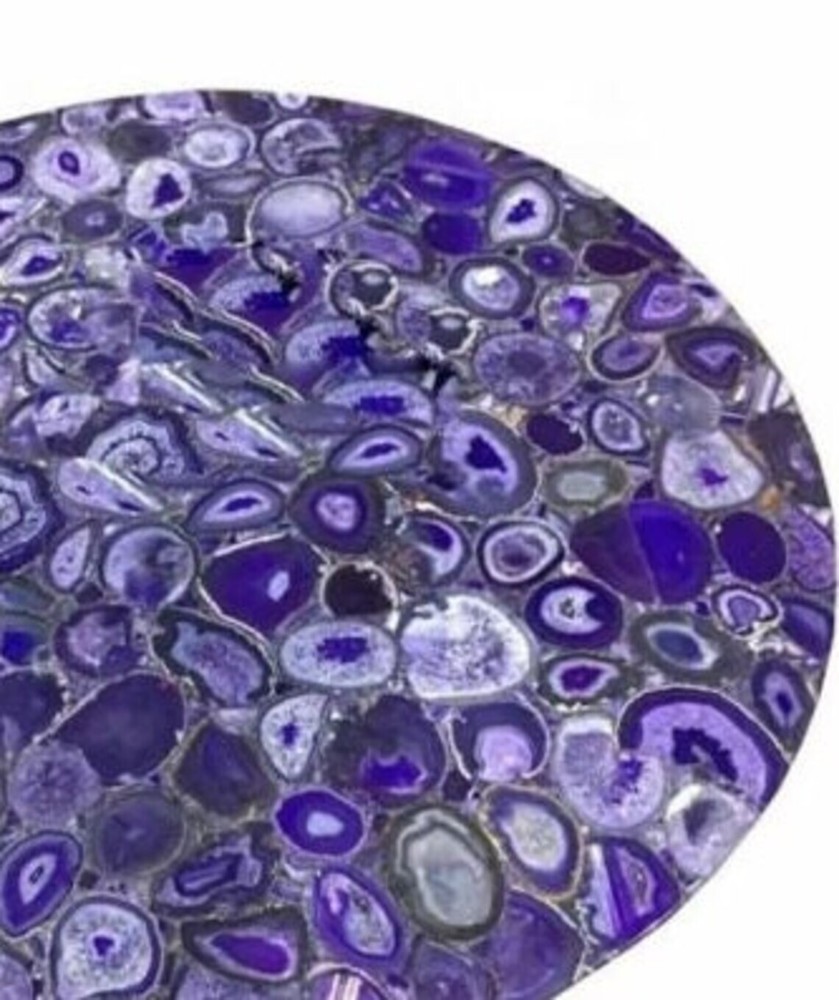 30"x30" Purple Agate Table, Agate Table , Agate Countertop, Round Agate Table