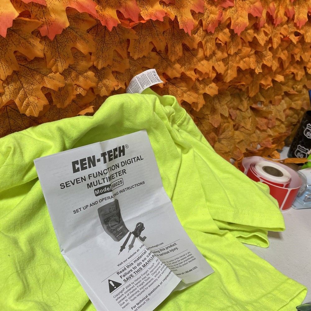 Cen-Tech 7 Function Digital Multimeter 69096 LCD Readout NWT FAST SHIPPING