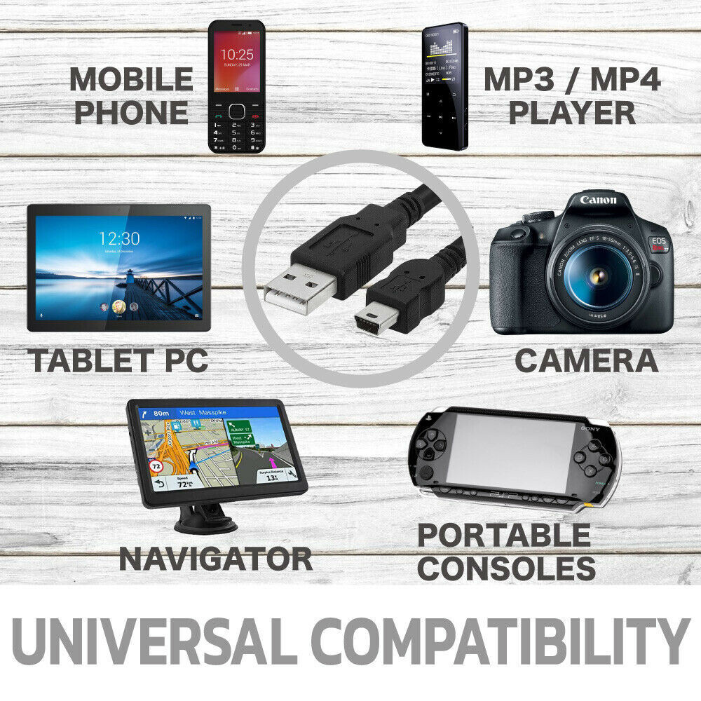 USB Charger Car Cable Power Charging Cord for Garmin GPS Navigator Nuvi 40lm