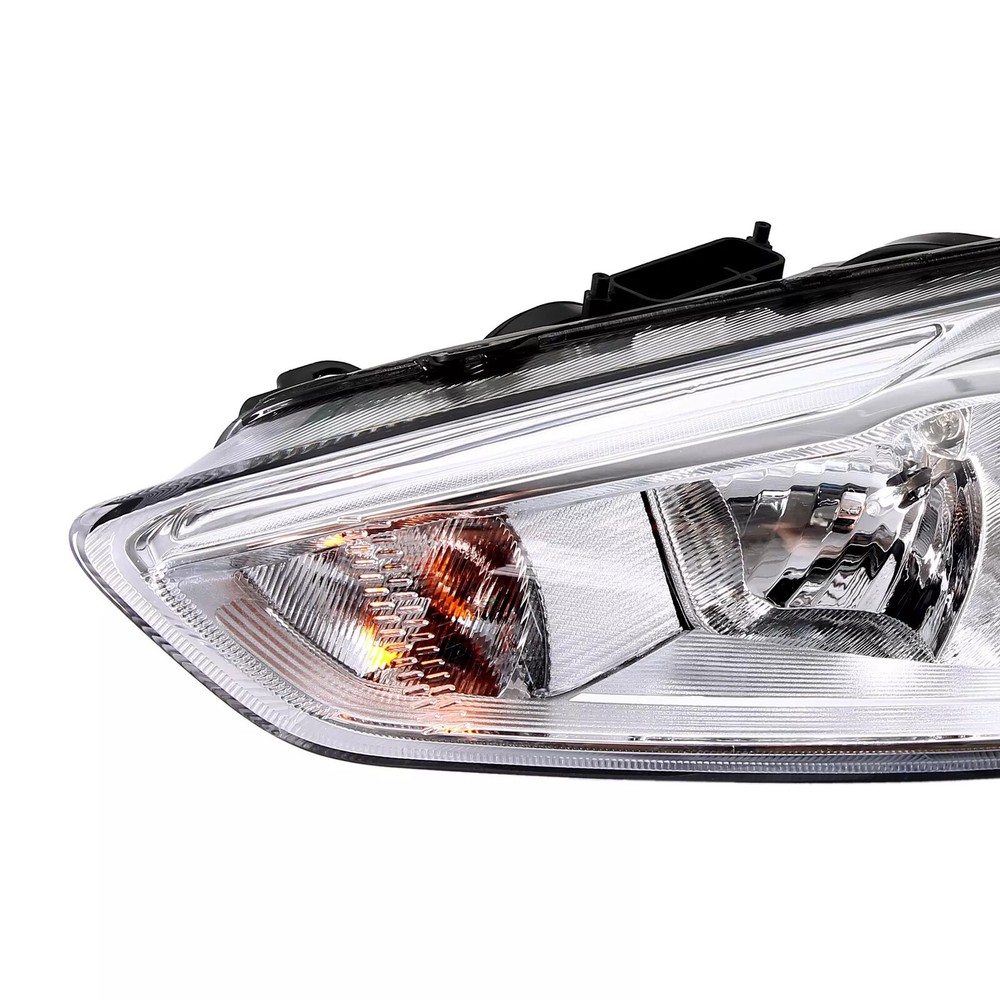 Halogen Headlight For 2015-2018 Ford Focus Chrome with LED DRL Left Driver Side