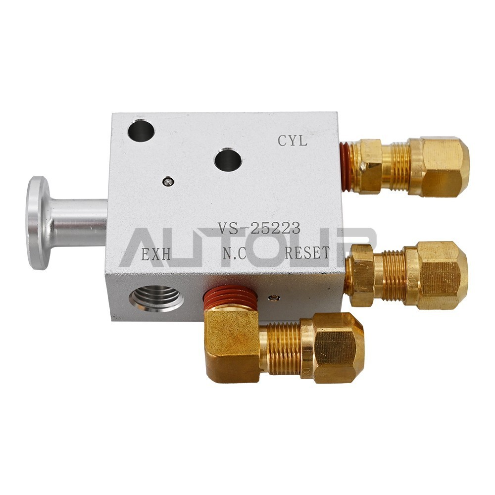 New 3-Way Auto Reset Valve w/Fittings Replaces For Hendrickson VS25224 VS25223