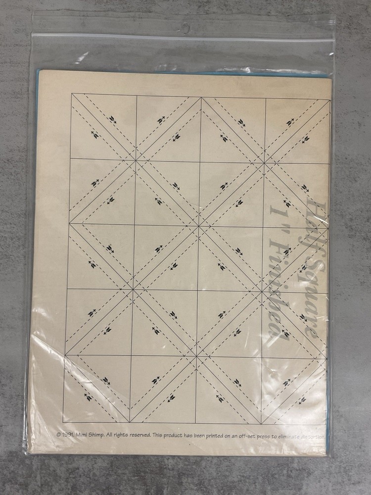Triangle Paper 7 Quilting HST Sheets 1" Half Square Blocks Precision Piecing