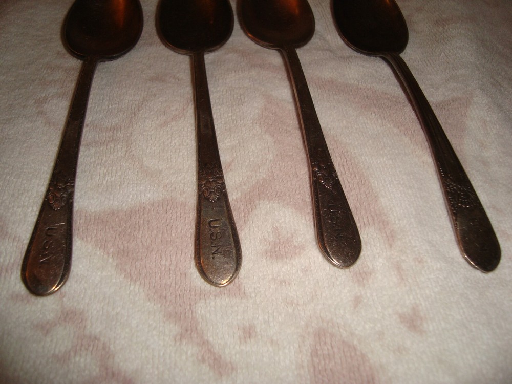 ROGERS BROS.  Silverware U.S. Navy spoons 1847 U.S.N see below