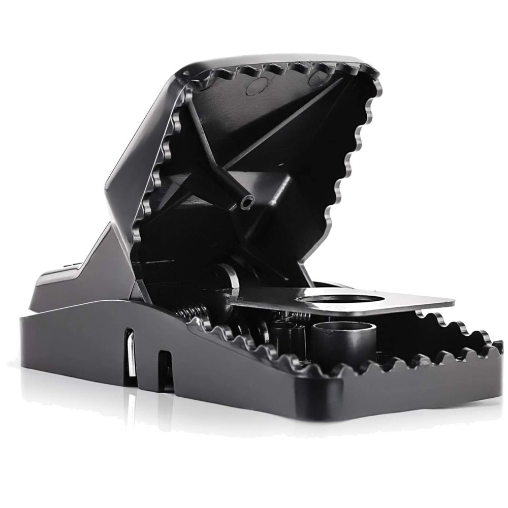 Large Powerful Rat Traps - Instant Kill, Reusable & Hands-Free Disposal, 4 Pack