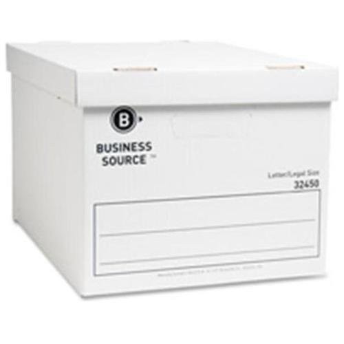 Business Source BSN32450 Storage Box Stackable 10x12x15 White