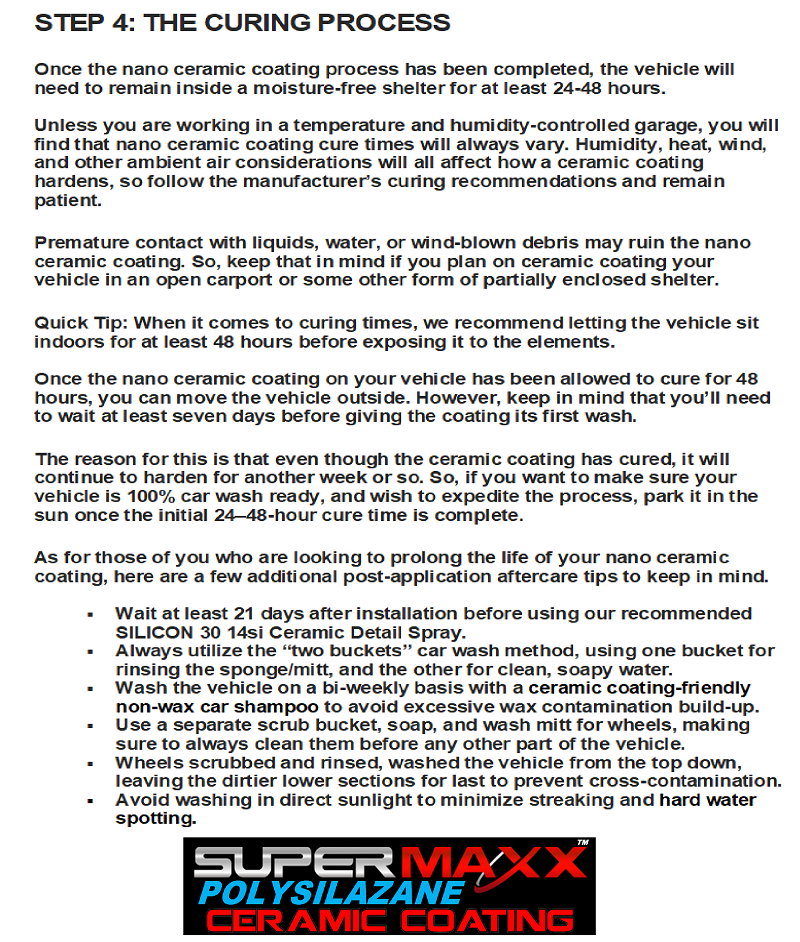 CERAMIC CAR COATING TRICURE TECHNOLOGY "9H POLYSILAZANE SCRATCH RESISTANT GLOSS"