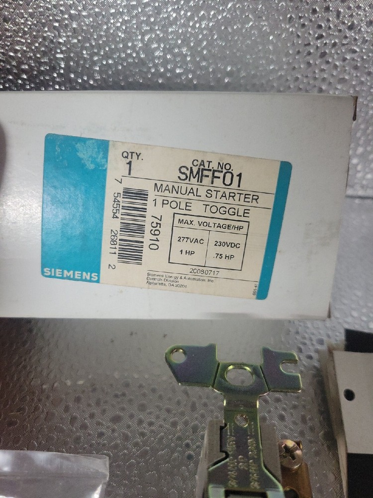 Siemens SMFF01 Manual Starter 1-pole Toggle Starter~NEW~
