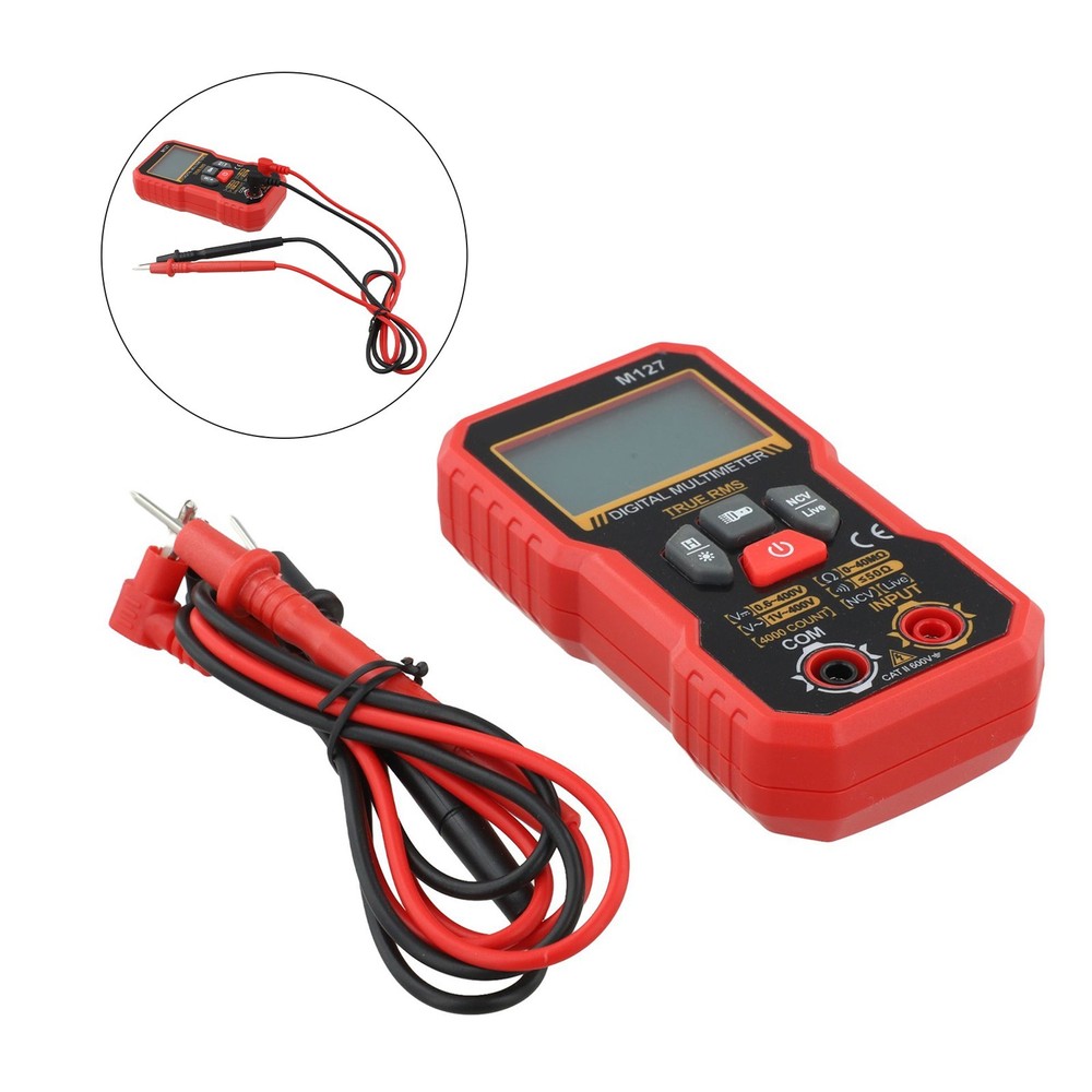 Compact Digital Multimeter with Non Contact Voltage Detector for Testing