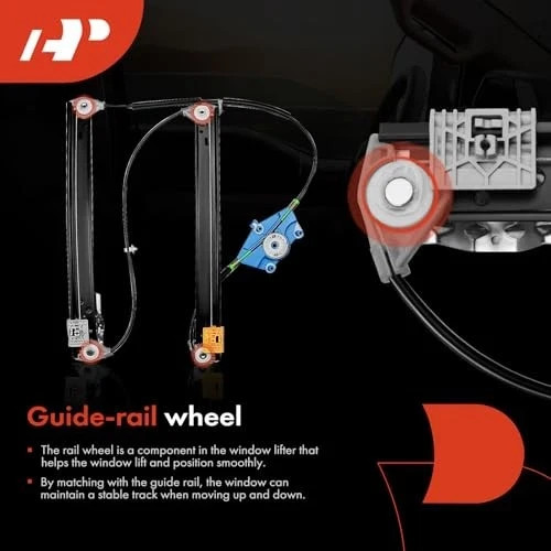 Power Window Regulator Without Motor Compatible with Audi Front Passenger(RH)