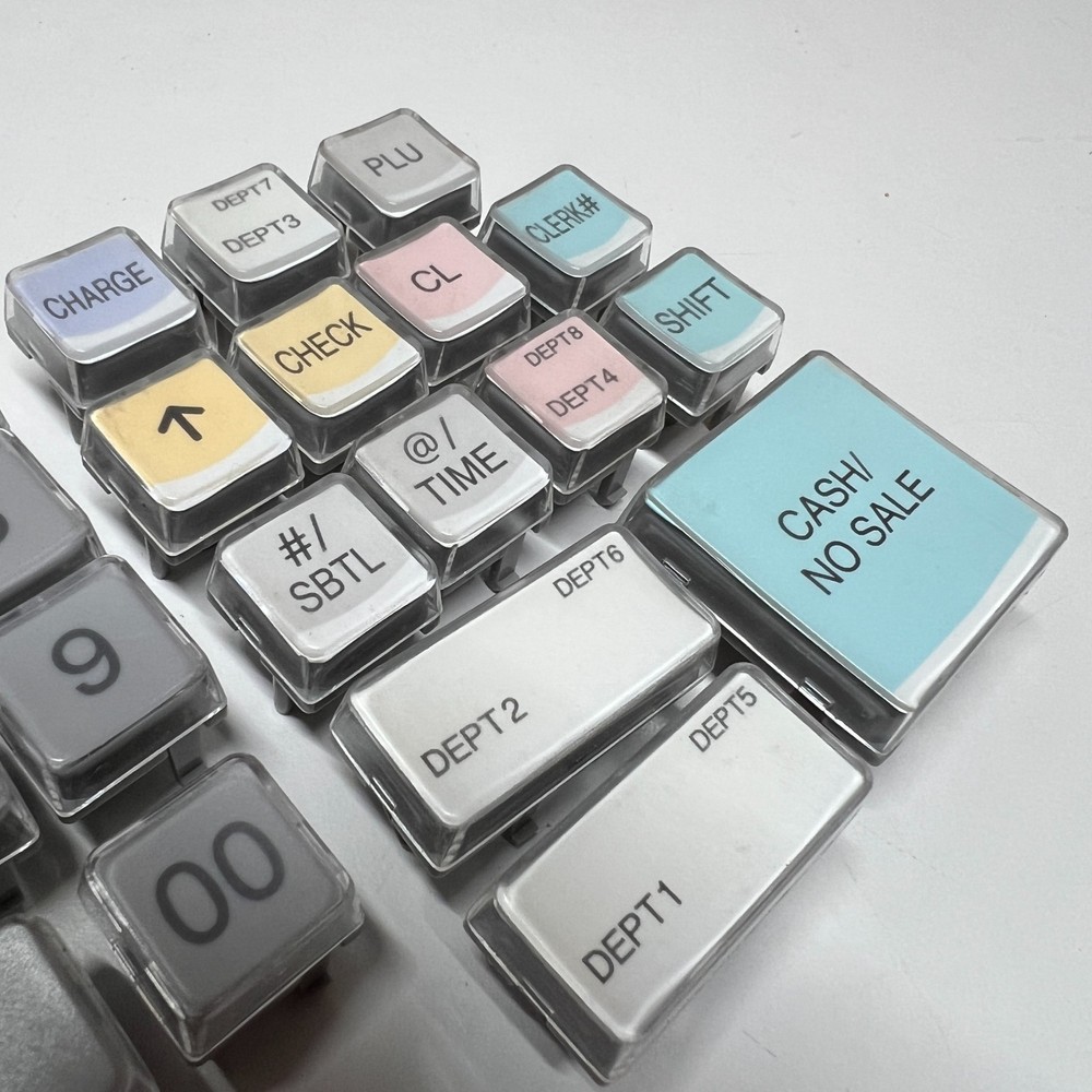 SHARP XE-A107 ELECTRONIC CASH REGISTER Keyboard Buttons (PICK Your PART)