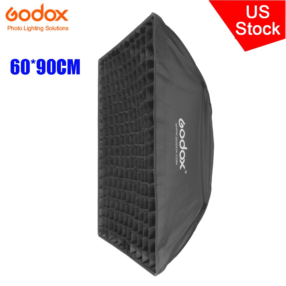 Godox 60x90cm Bowens Mount Grid Softbox for Studio Strobe Head Monolight Flash