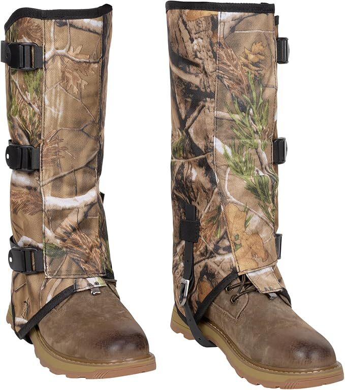 Camo Snake Leg Proof Gaiters, Adjustable Boot Gaiters Waterproof Snake Guards