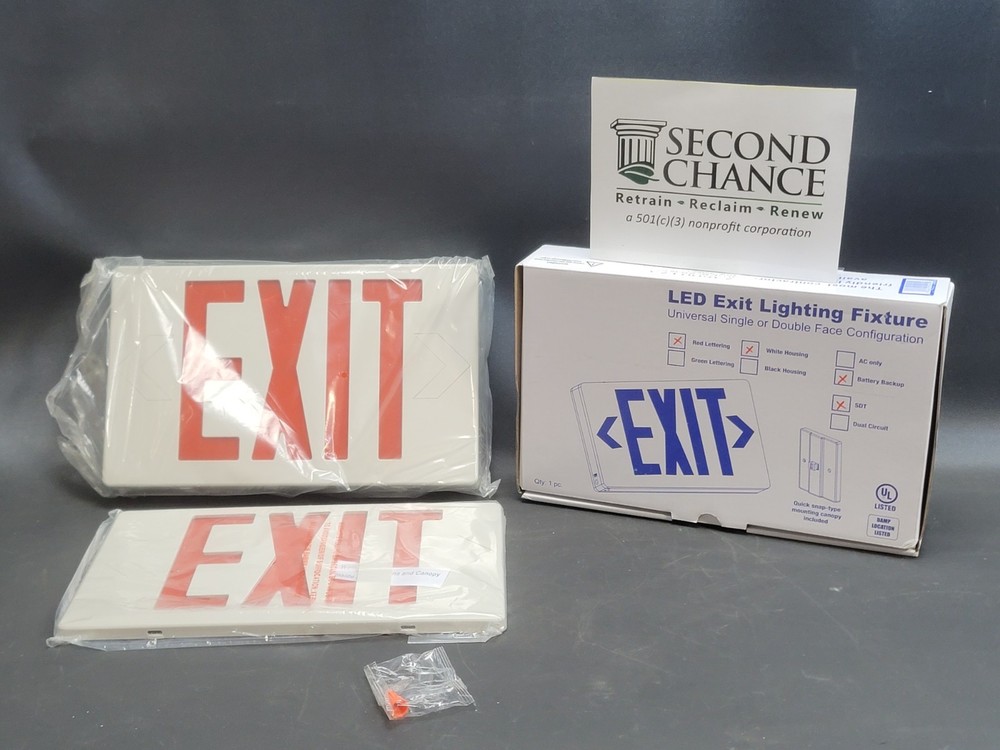 LED Exit Lighting Fixture RED SF/DF EM SDT