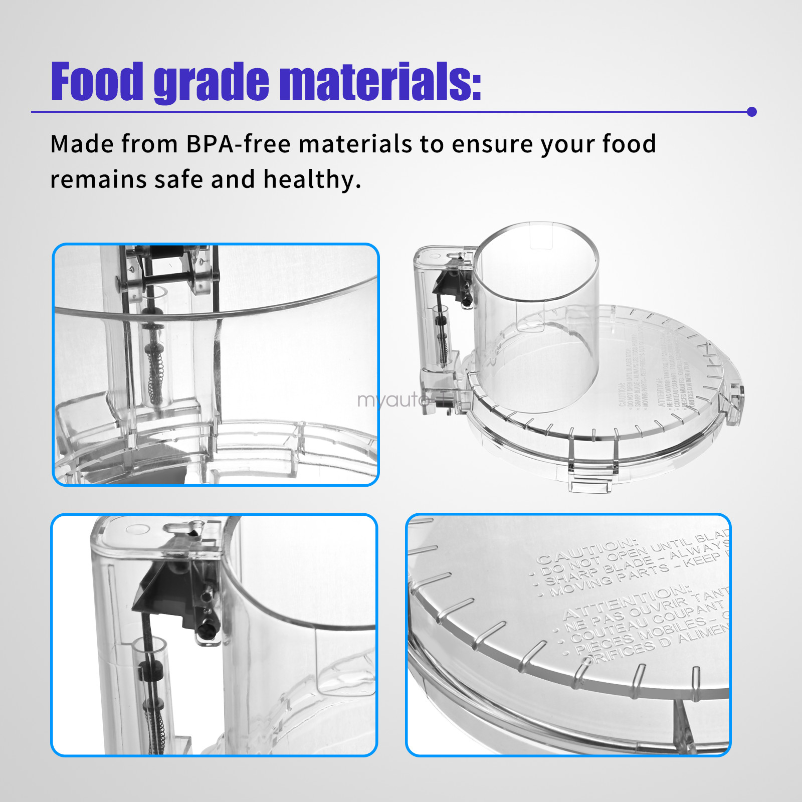 DFP-14NWBCT1 Fits Cuisinart Food Processor Work Bowl Cover for DLC-005AGTXT1