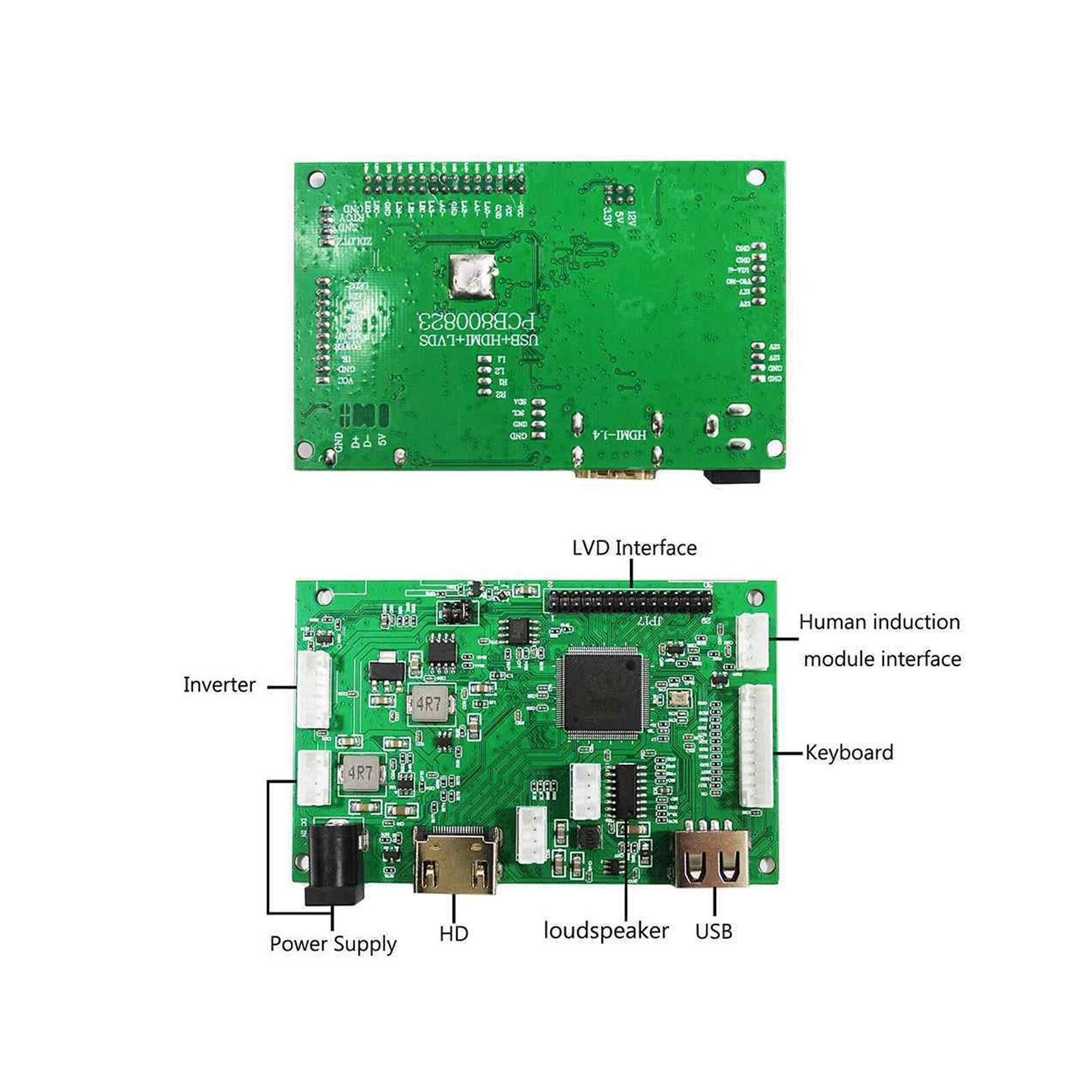 HD USB LCD Controller Board For 24inch 1920x360DV240FBM-NB0 LCD Screengq