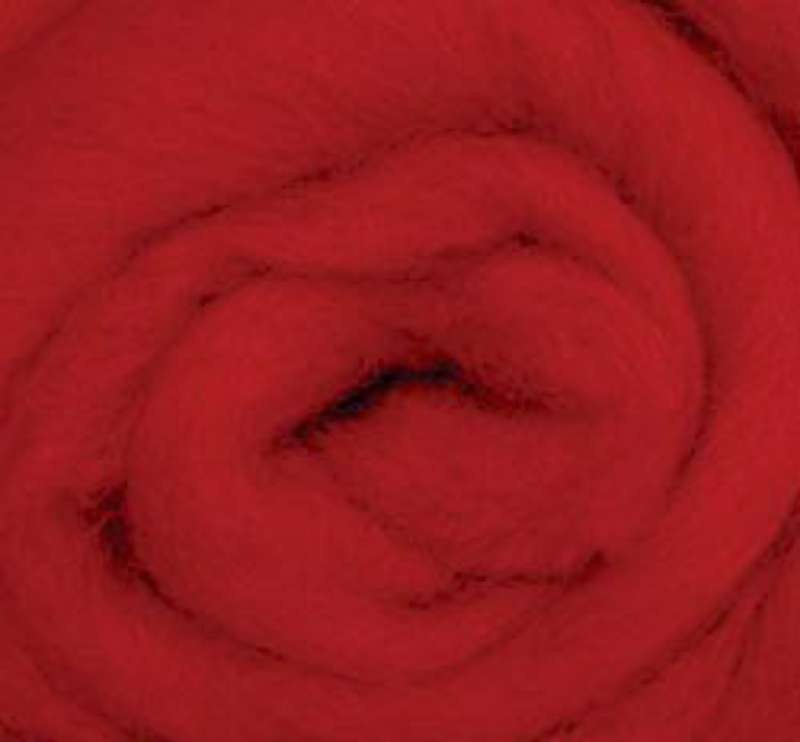 Wool Roving 12" .22oz Red