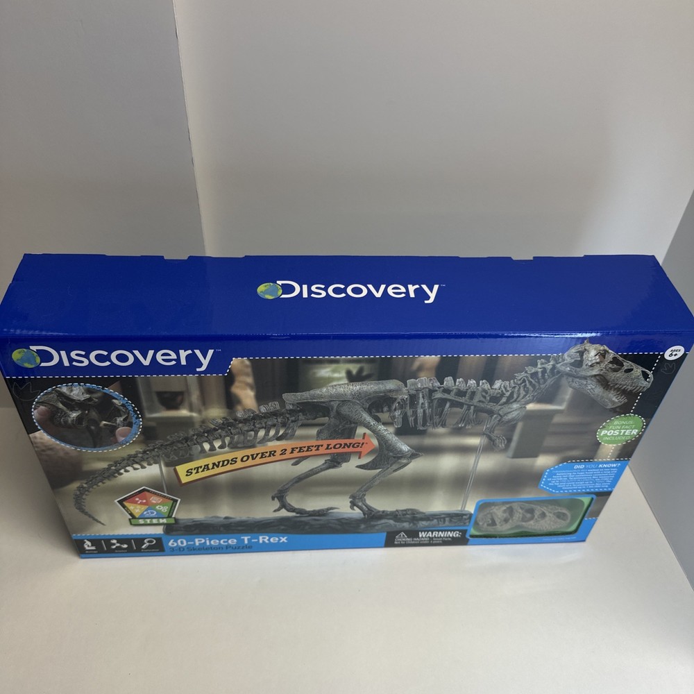 Discovery 60 Piece T-Rex 3D Puzzle New