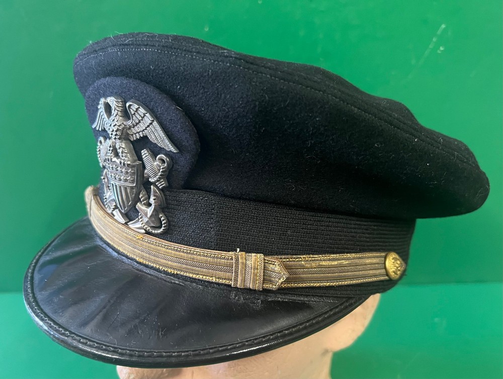 US NAVAL OFFICER’S VISOR CAP-NAVAL UNIFORM SERVICES MAKER