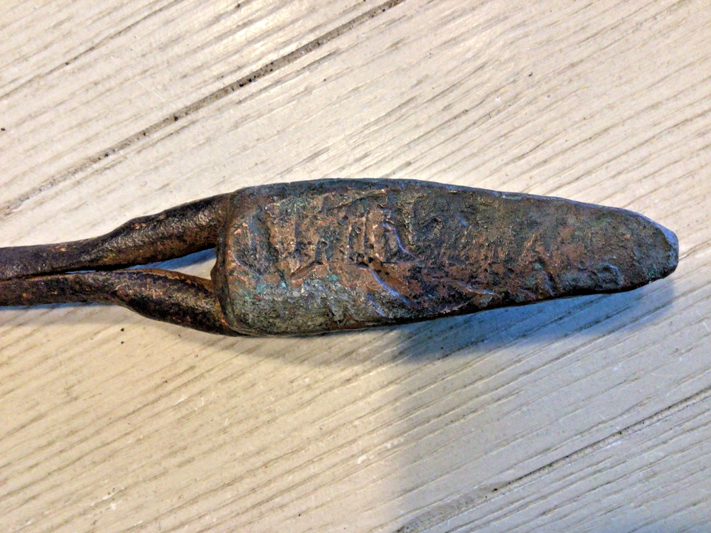 Vintage Primitive Hand Forged Metal Blacksmith Tool