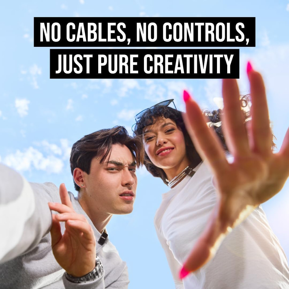 Wireless Micro - Compact Wireless Microphone, Two Mics with Charge Case for Smar