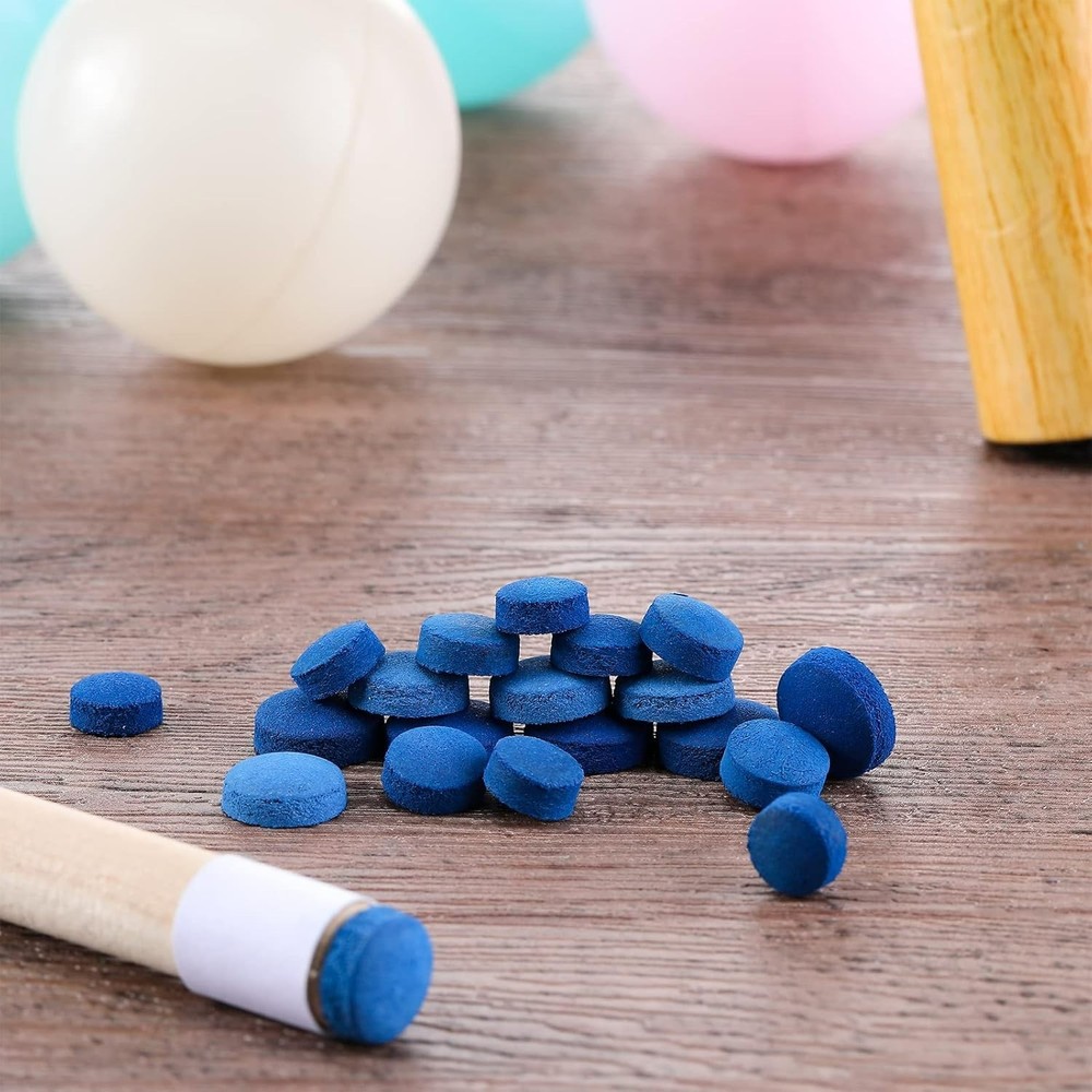 20 Pcs Billiard Pool Cue Tips Replacement Kit Pool Stick Tips with Storage Bo...