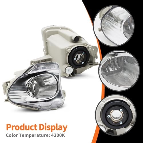 Fog Lights Assembly Compatible with ES350 2010 2011 2012 Pair Left & Right