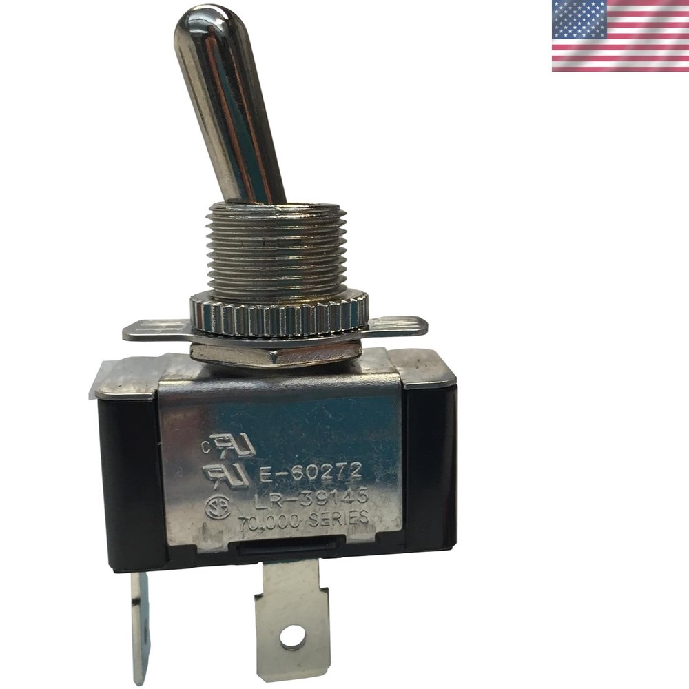 Surface Mount Heavy-Duty Toggle Switch, 20A/125V AC, SPST Configuration